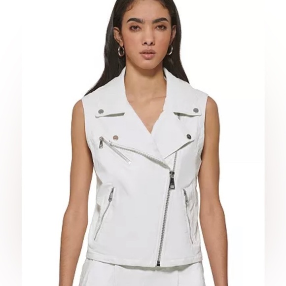 Faux Leather Moto Vest
DKNY woman’s size L XL 2x - Picture 1 of 6